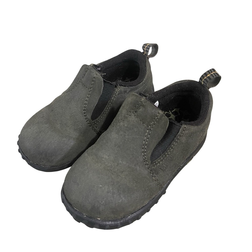 Merrell Jungle Moc Kids Sz 7 Child Dark Green Suede Slip On Loafer